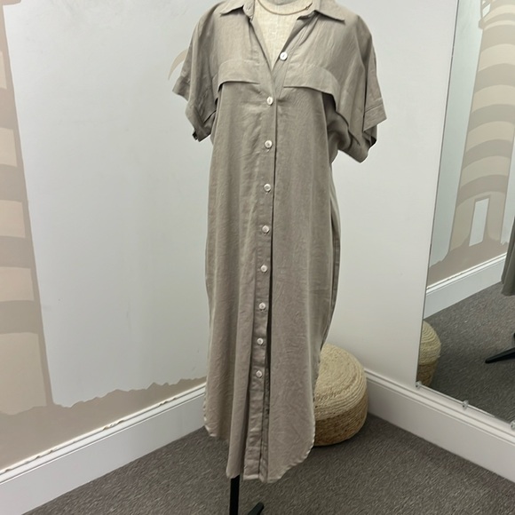 NWT linen shirt dress - Picture 1 of 4